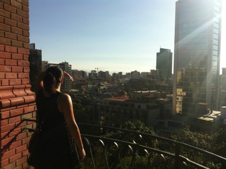 Utsikt över en (liten) del av Santiago.